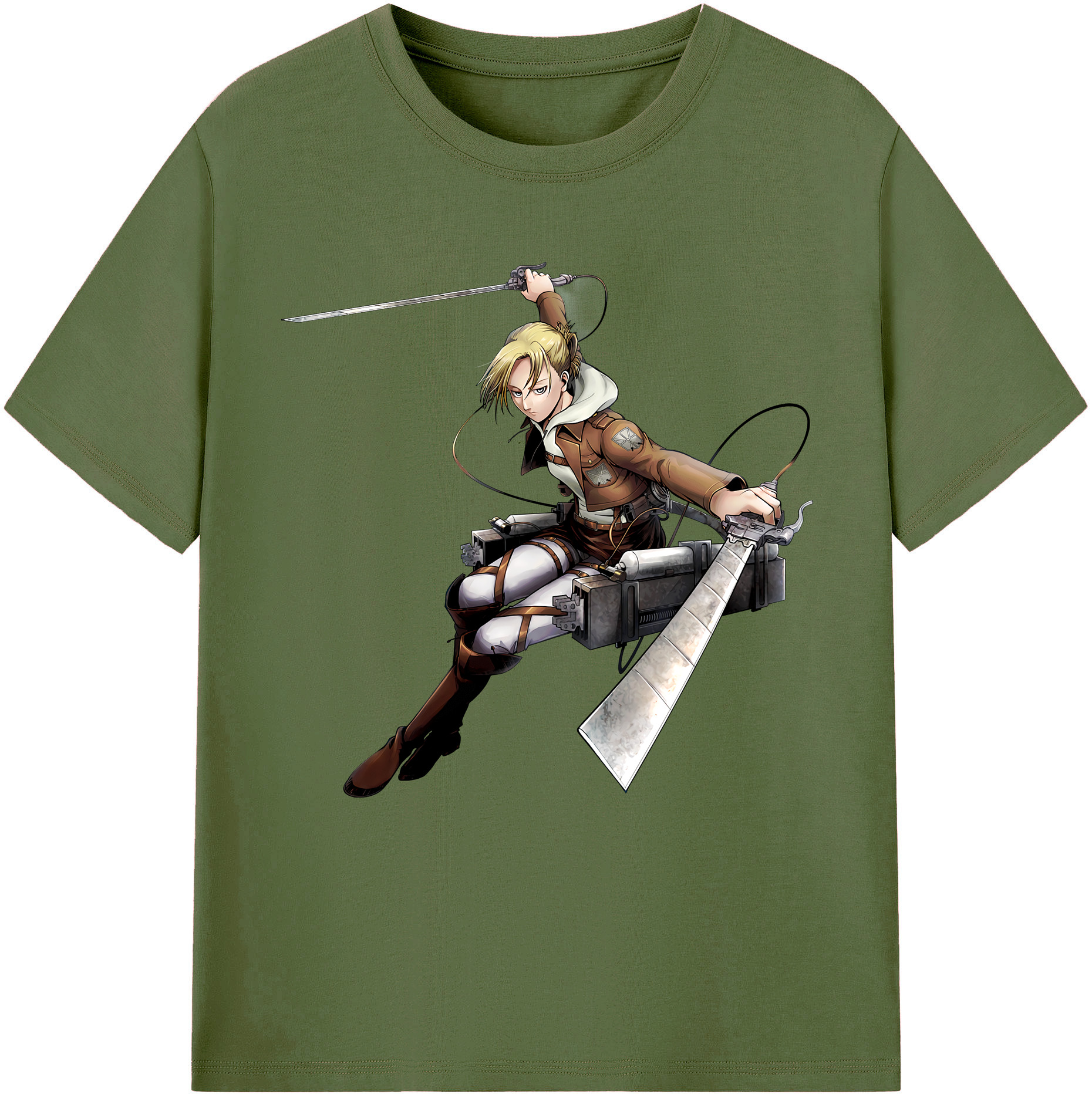 （画像用） 進撃の巨人 アニ・レオンハート Attack on Titan Annie Leonhart 綿100％半袖Tシャツ（フロントプリント）